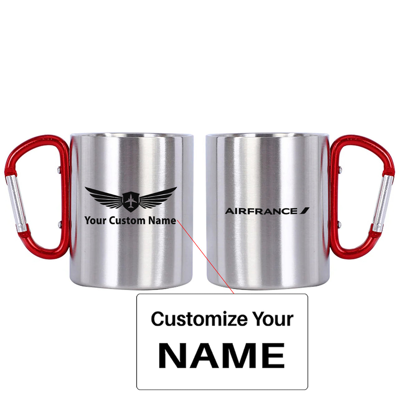 Air France Airlines Designed Stainless Steel Outdoors Mugs