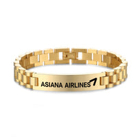 Thumbnail for Asiana Airlines Designed Stainless Steel Chain Bracelets