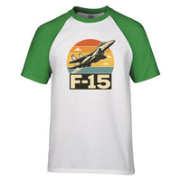 Thumbnail for Retro Fighter Jet F15 Designed Raglan T-Shirts