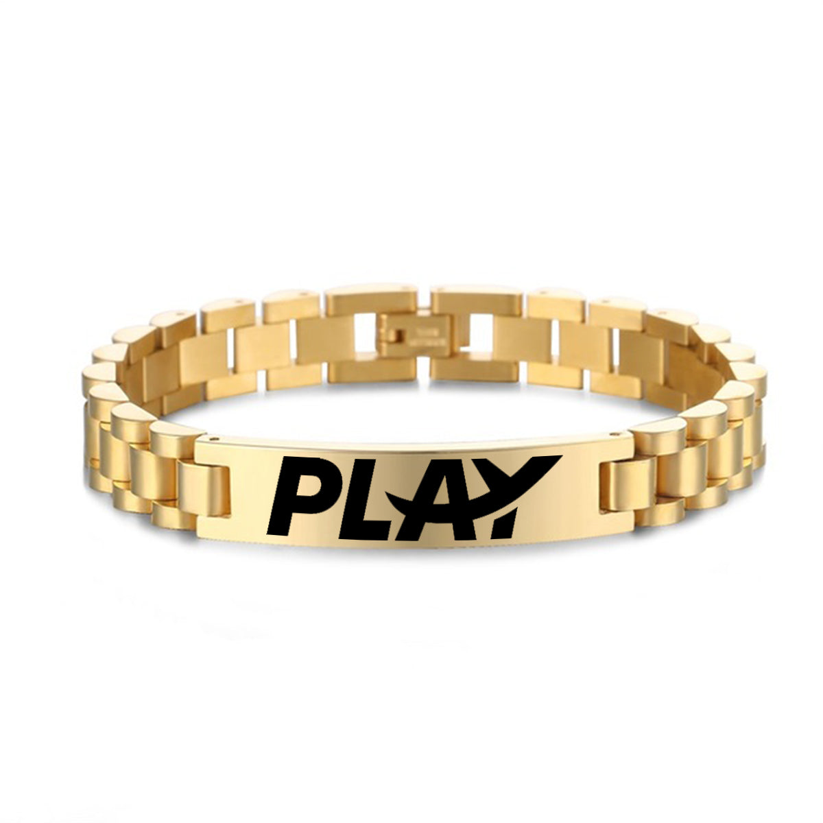 Play Airlines Designed Stainless Steel Chain Bracelets