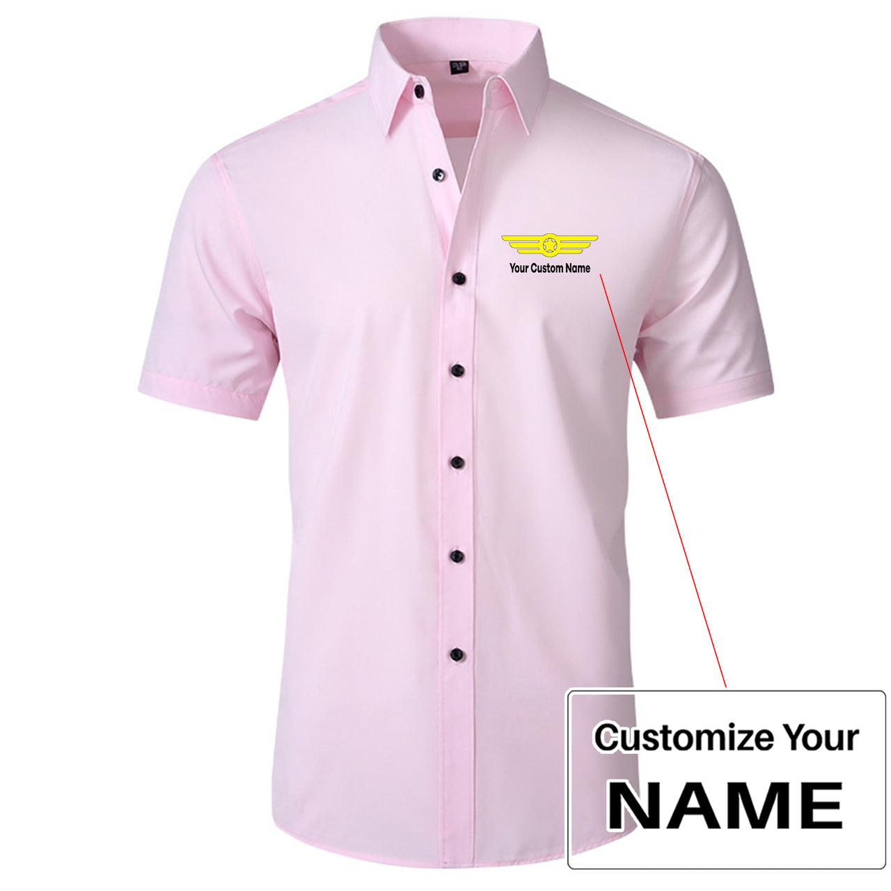 Custom Name (Badge 6) Design Super Quality Short Sleeve Shirts