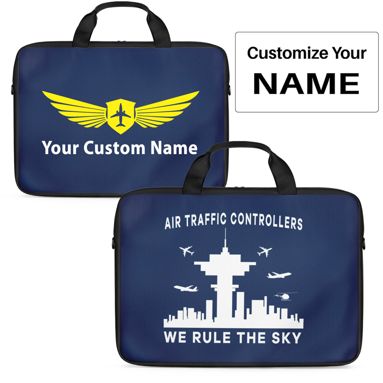 Air Traffic Controllers - We Rule The Sky Designed Laptop & Tablet Bags