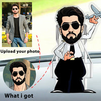 Thumbnail for Captain Holding Plane Custom Automatic Shaking Head Decorations Personalized Acrylic