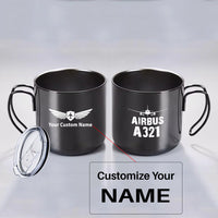 Thumbnail for Airbus A321 & Plane Designed Stainless Steel Portable Mugs