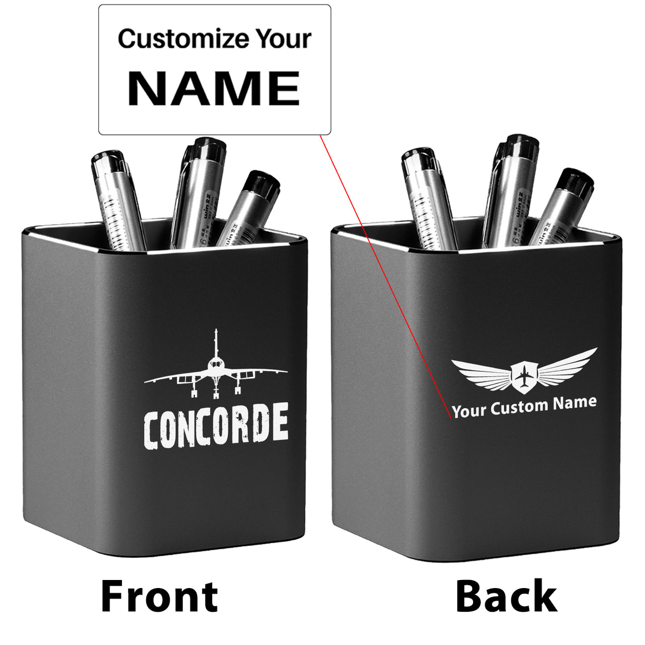Concorde & Plane Designed Aluminium Alloy Pen Holders