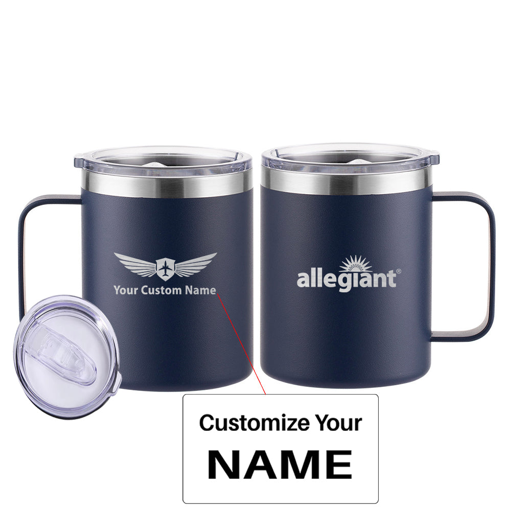 Allegiant Air Airlines Designed Stainless Steel Laser Engraved Mugs