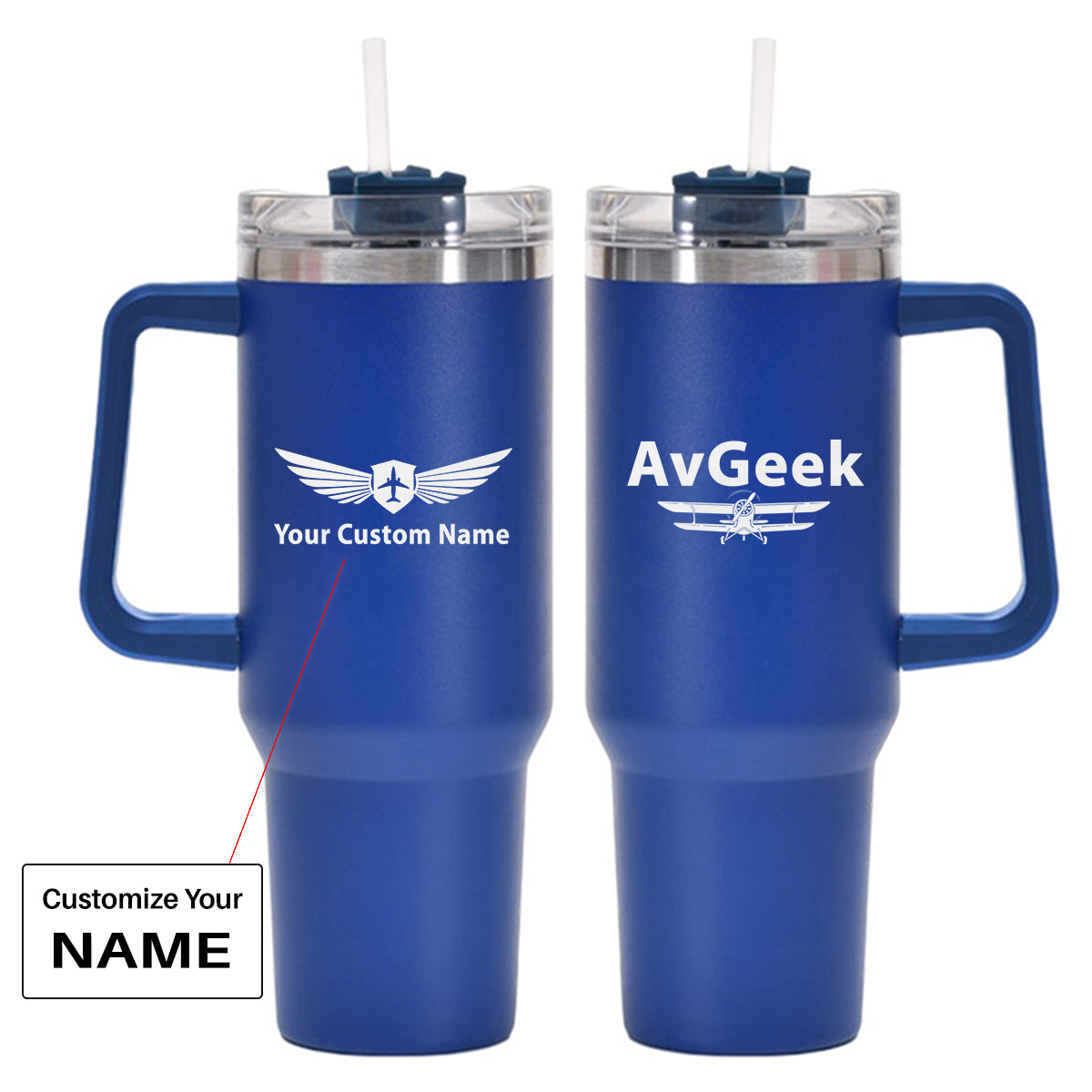 Avgeek Designed 40oz Stainless Steel Car Mug With Holder