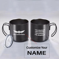 Thumbnail for I Fix Airplanes Designed Stainless Steel Portable Mugs