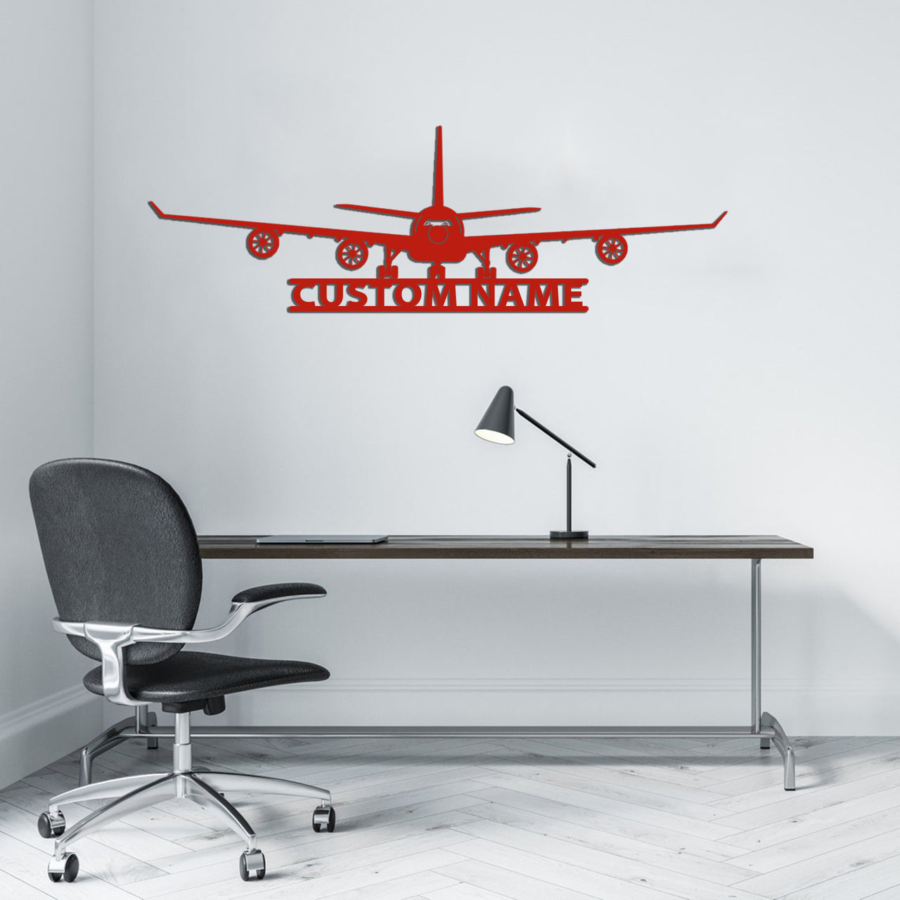 Airbus A340 Silhouette Designed Wall Metal Signs