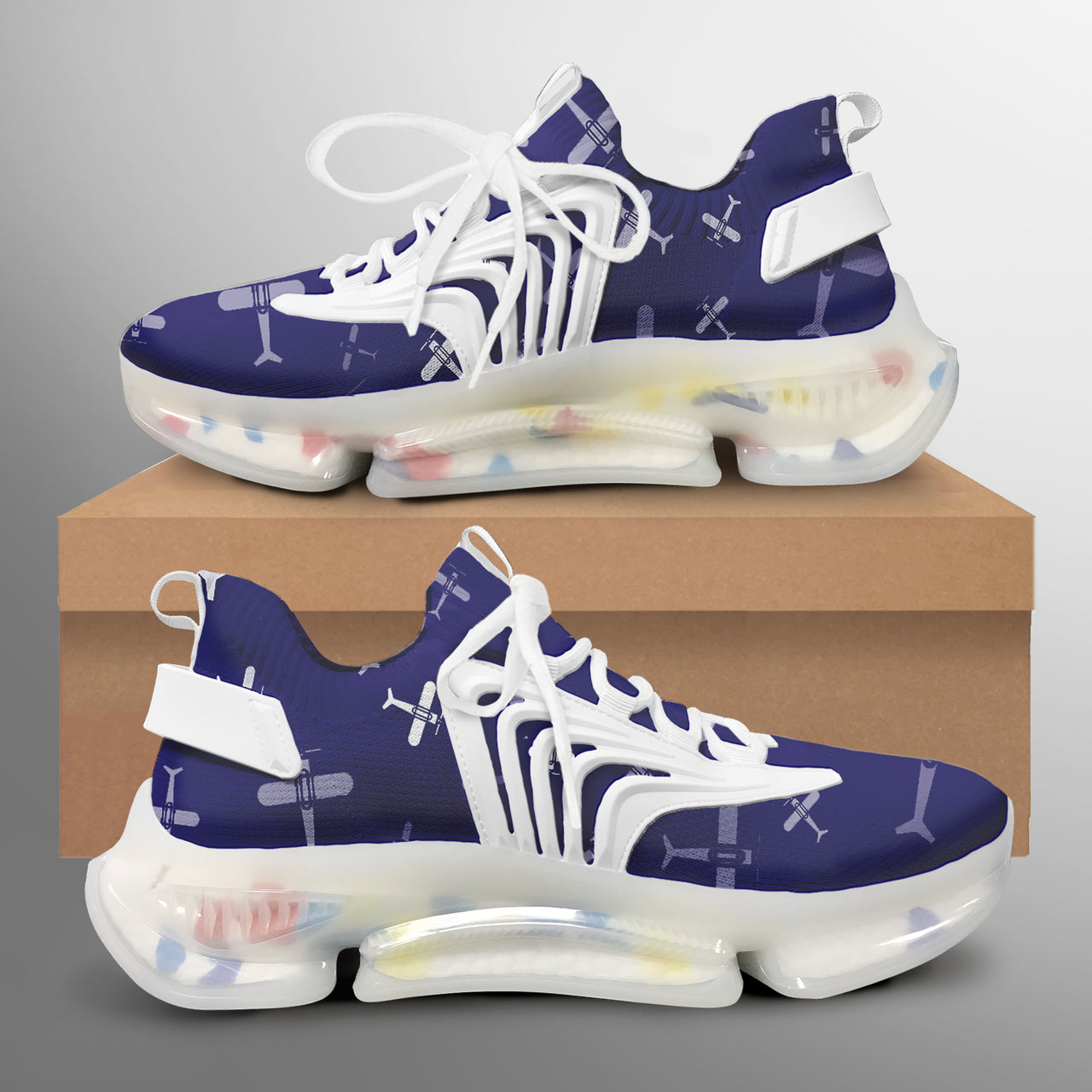 Seamless Propellers Designed Fashion Running Shoes