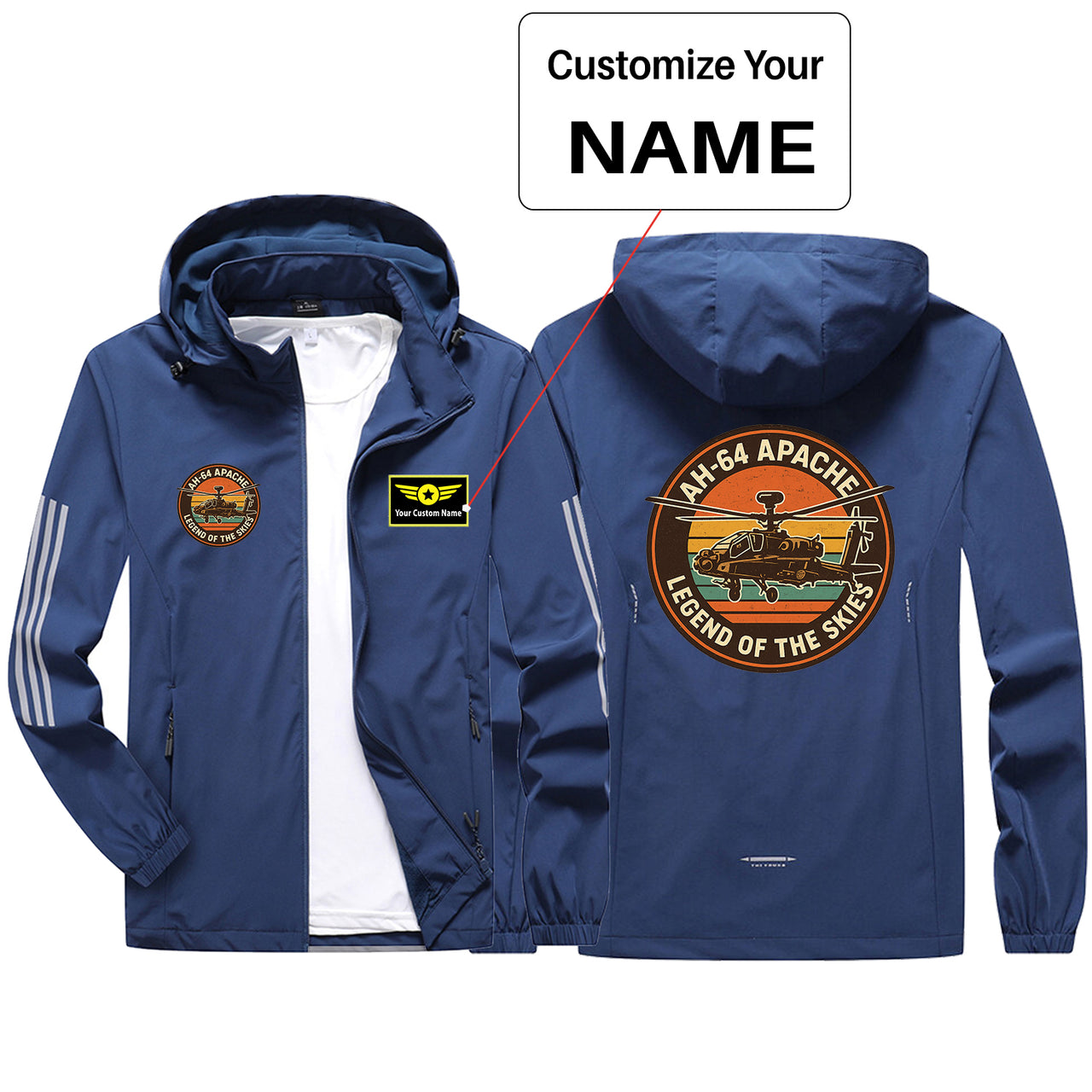 Retro Apache AH-64 Design Sport & Running Jackets