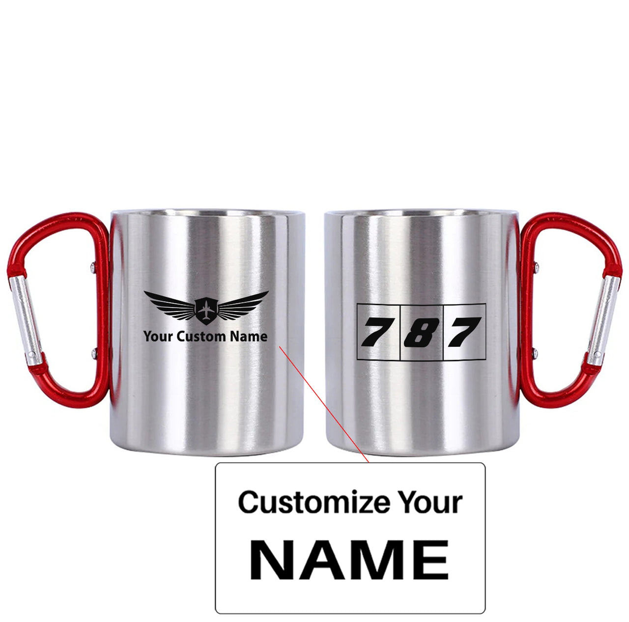 Flat Colourful 787 Designed Stainless Steel Outdoors Mugs