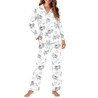 Thumbnail for Cartoon Planes Designed Women Button Pajamas