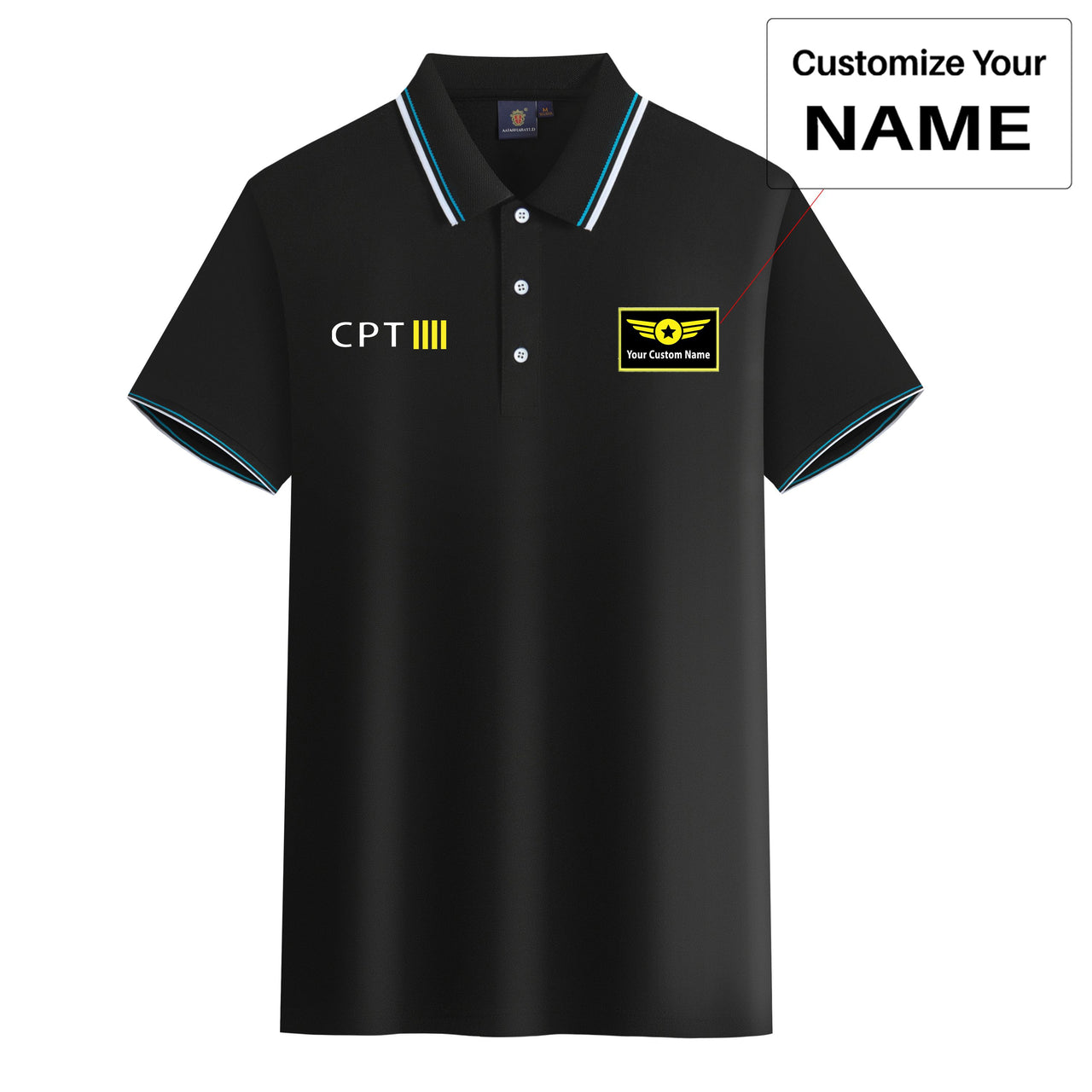 CPT & 4 Lines Designed Stylish Polo T-Shirts