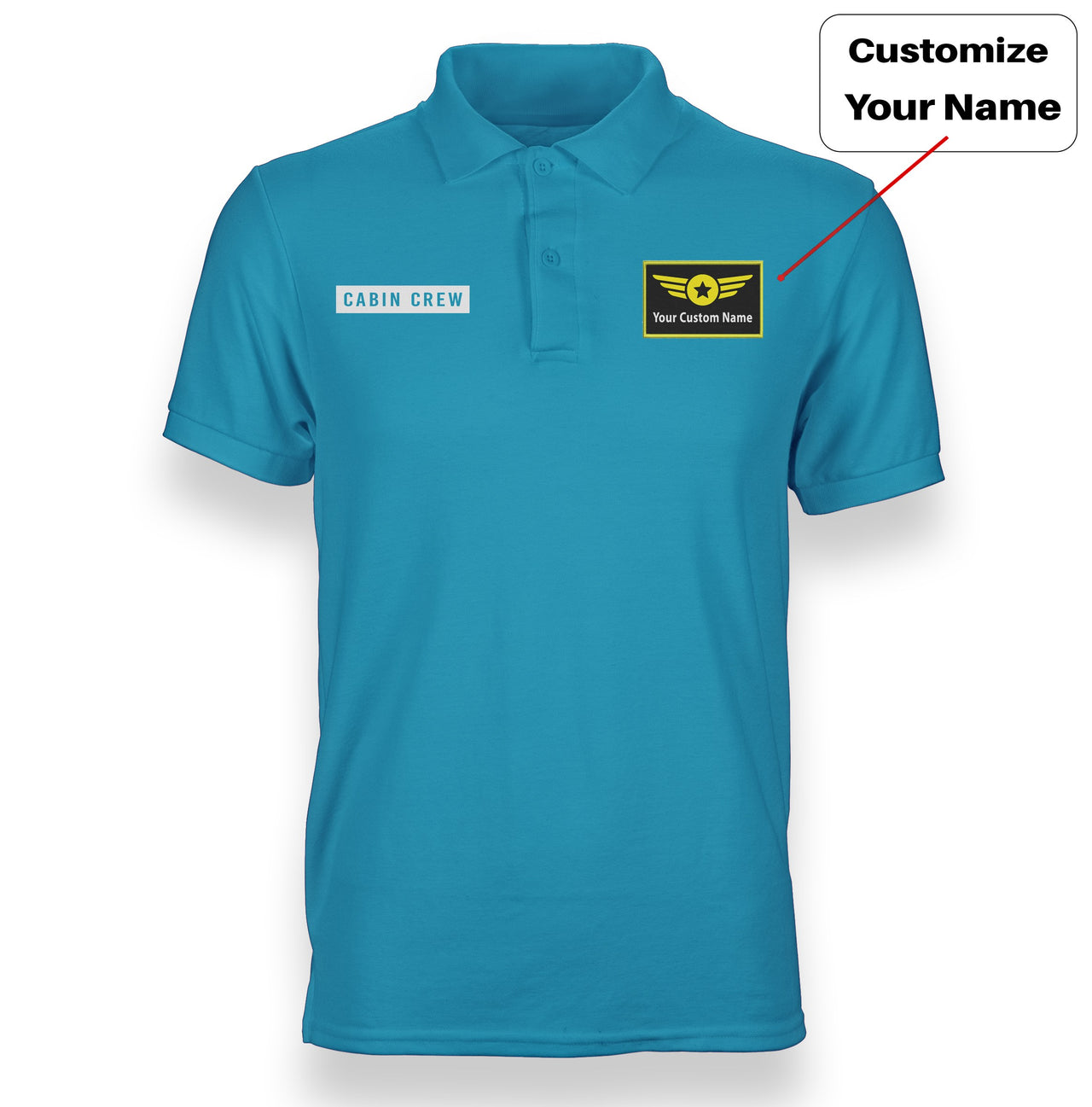 Cabin Crew Text Designed "WOMEN" Polo T-Shirts