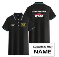 Thumbnail for Amazing Gulfstream G700 Designed Stylish Polo T-Shirts (Double-Side)