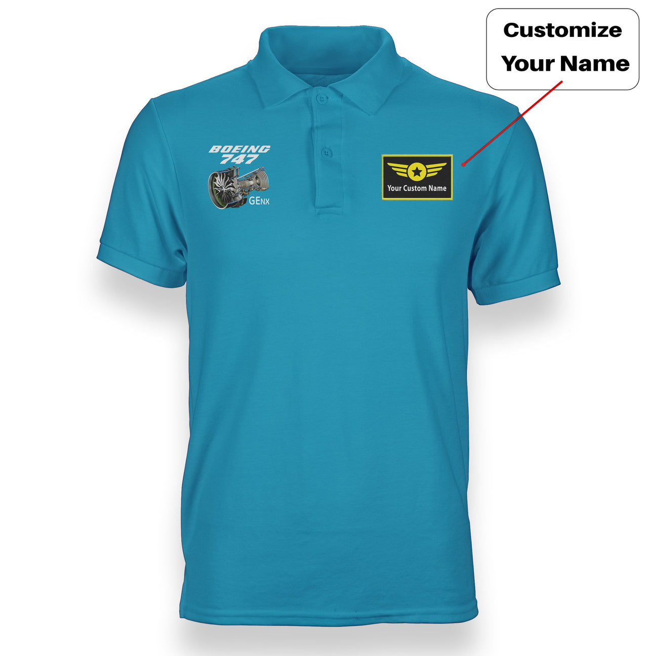 Boeing 747 & GENX Engine Designed "WOMEN" Polo T-Shirts