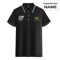 Thumbnail for Boeing 737+Text & CFM LEAP-1 Engine Designed Stylish Polo T-Shirts