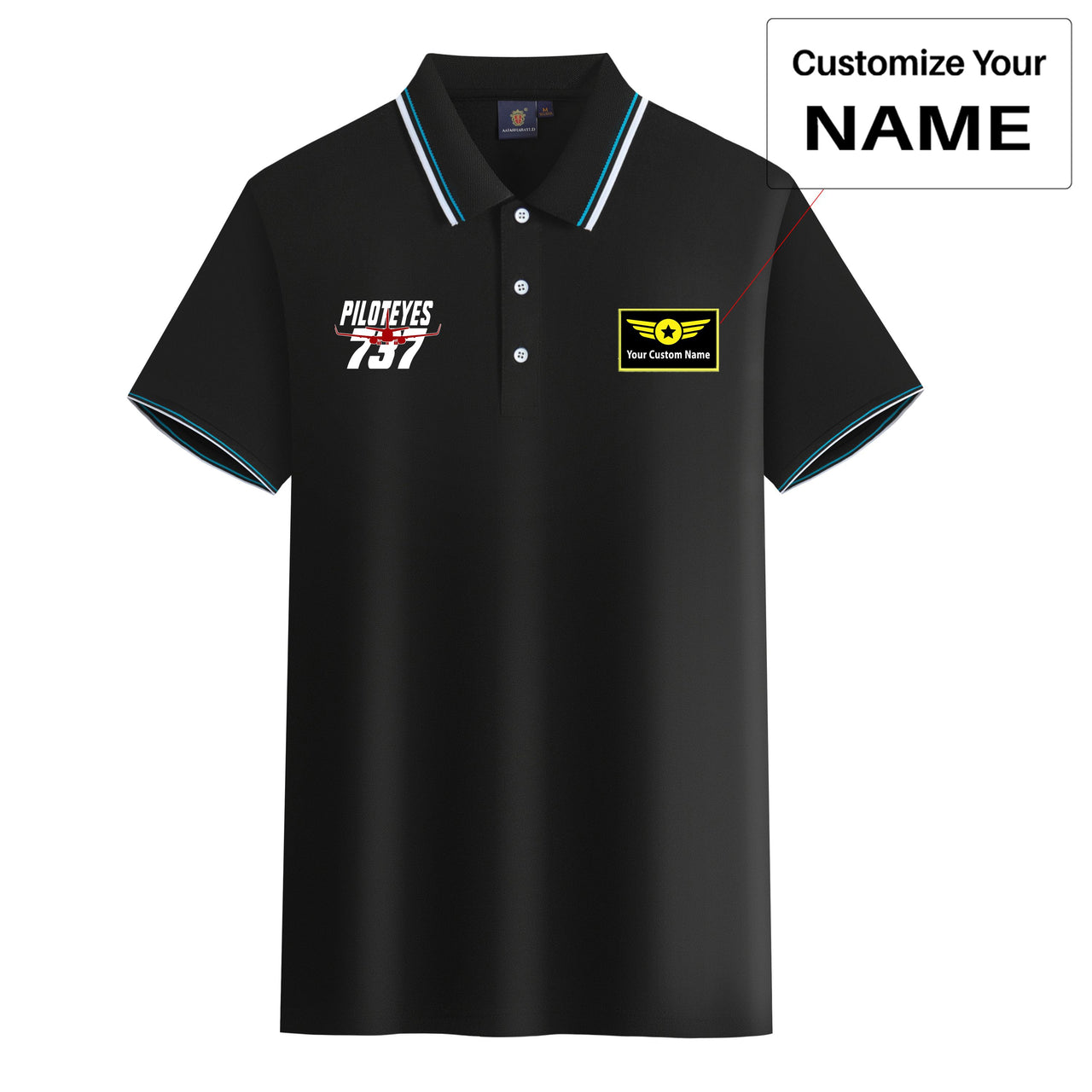 Amazing Piloteyes737 Designed Stylish Polo T-Shirts