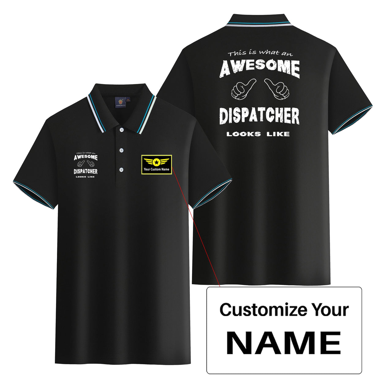 Dispatcher Designed Stylish Polo T-Shirts (Double-Side)