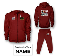 Thumbnail for Boeing 767 Engine (PW4000-94) Designed Zipped Hoodies & Sweatpants Set