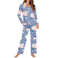 Thumbnail for Cool & Super Airplanes (Vol2) Designed Women Button Pajamas