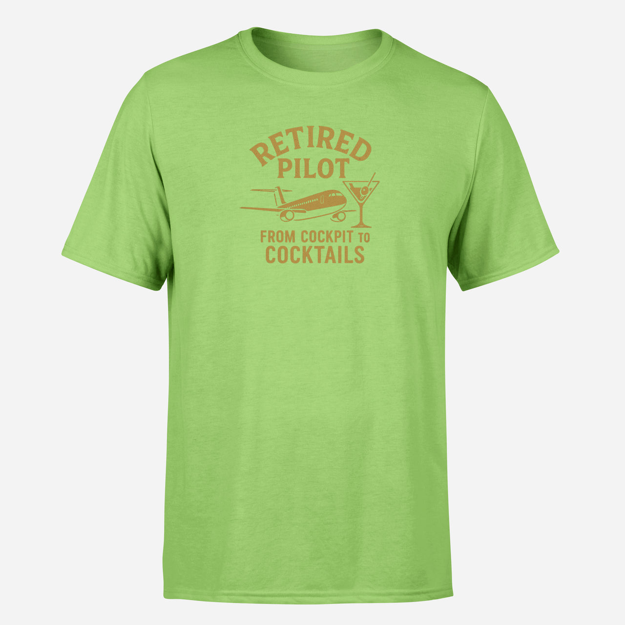 Retired Pilot & Coctails Design Super Quality T-Shirts