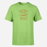 Thumbnail for Retired Pilot & Coctails Design Super Quality T-Shirts