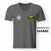 Thumbnail for Boeing 727 & Plane Designed V-Neck T-Shirts - view 6