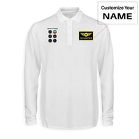 Thumbnail for Pilot's 6 Pack Designed Long Sleeve Polo T-Shirts