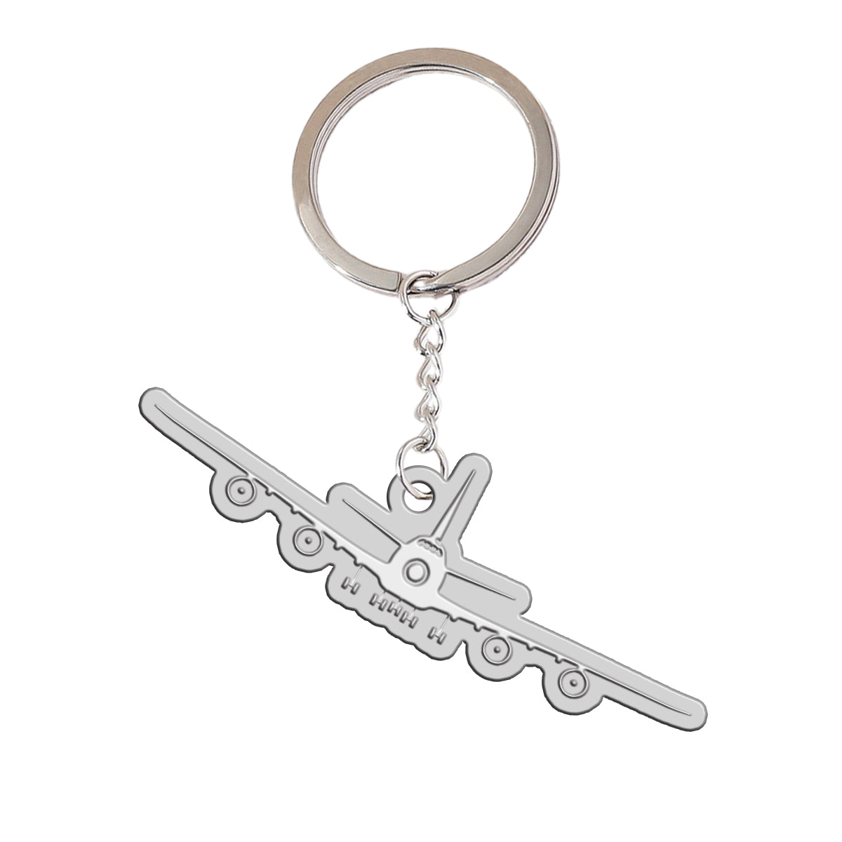 Boeing 747 Silhouette Designed Hollow Key Chains
