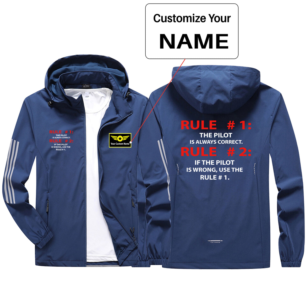 Rule 1 - Pilot is Always Correct Sport & Running Jackets