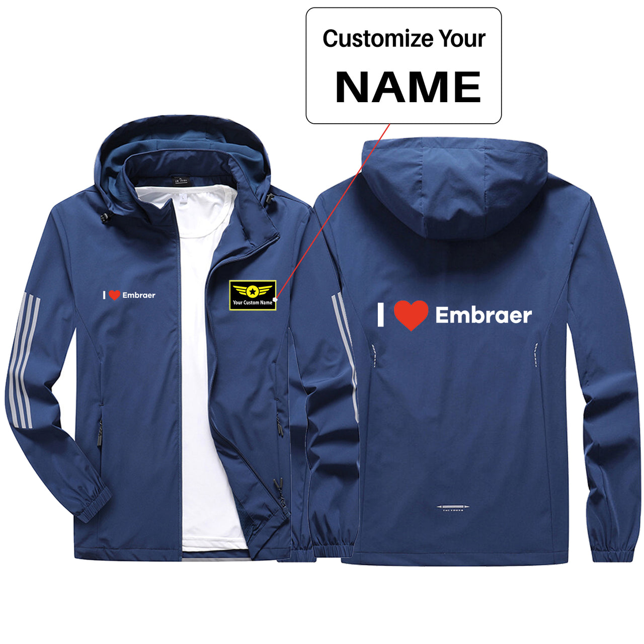 I Love Embraer Sport & Running Jackets