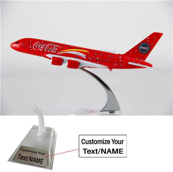 Airbus A380 (Coca-Cola Livery) Airplane Model (16CM)