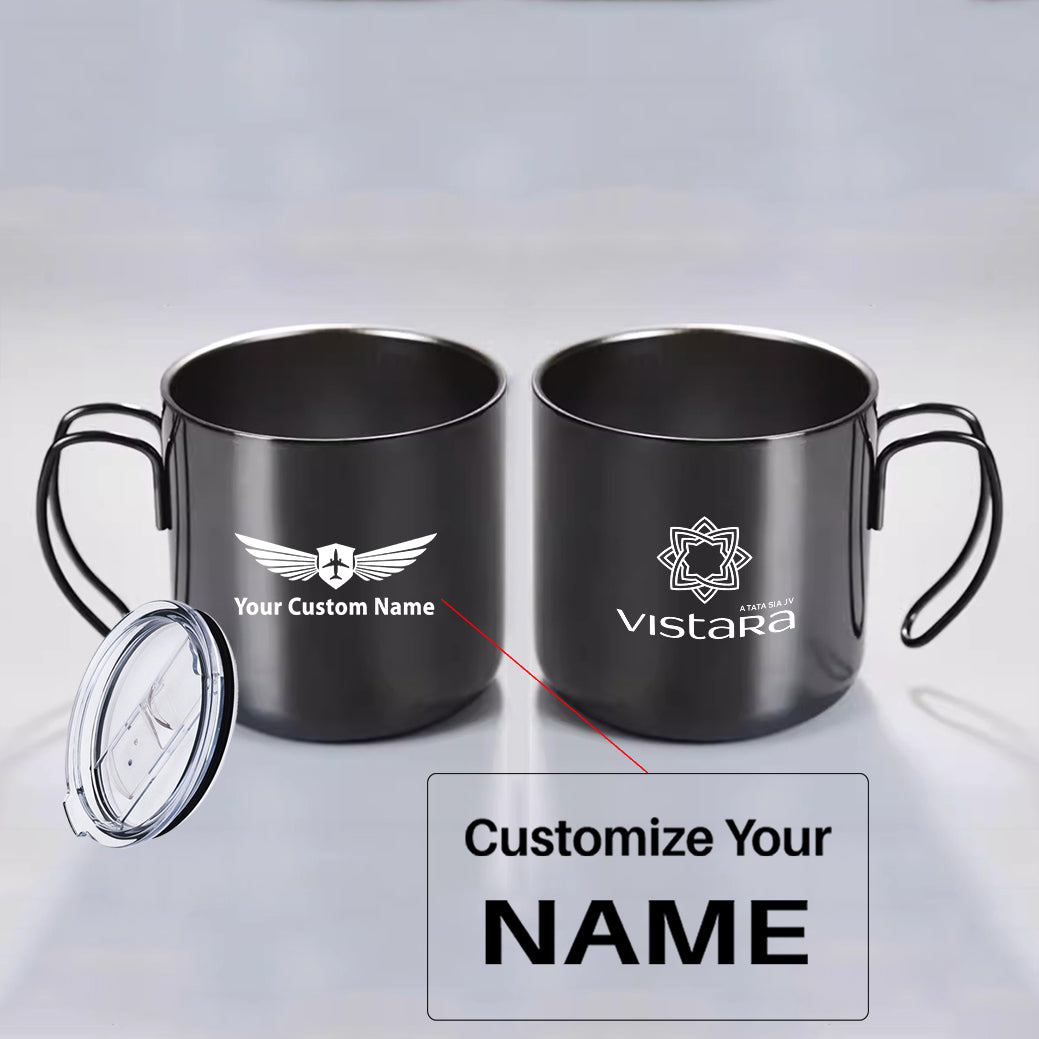 Vistara Airlines Designed Stainless Steel Portable Mugs