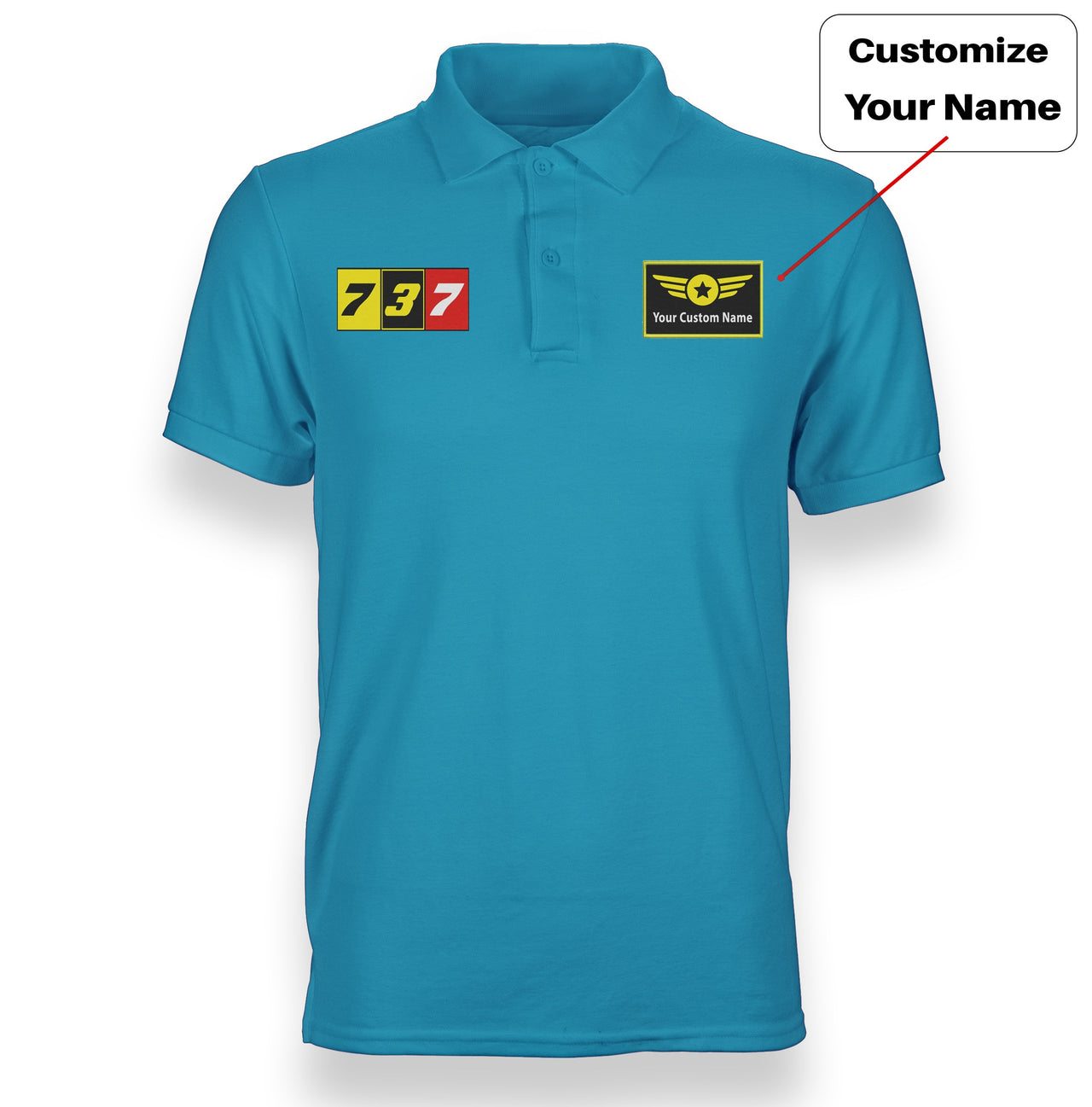 Flat Colourful 737 Designed "WOMEN" Polo T-Shirts