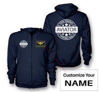 Thumbnail for %100 Original Aviator Designed Zipped Hoodies