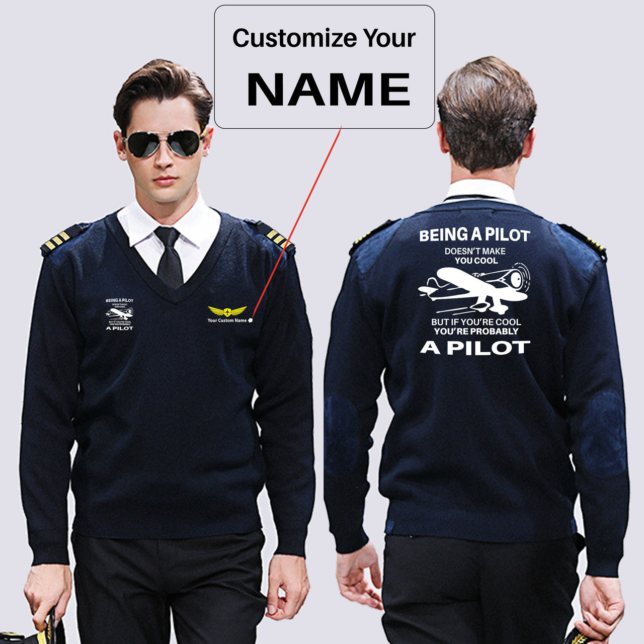 If You're Cool You're Probably a Pilot Designed Wool Pilot Sweaters
