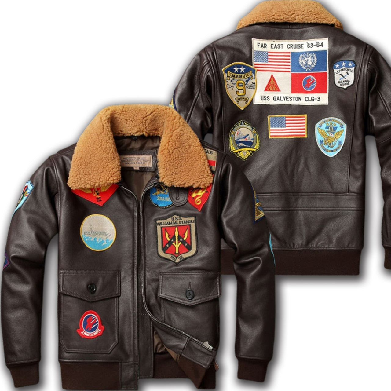 Genuine Leather TOP GUN TOPGUN Maverick Style Pilot Jackets