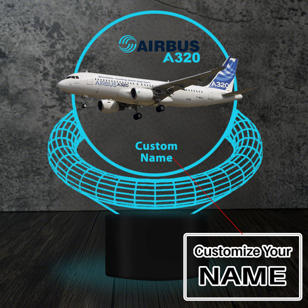 Airbus A320 Designed 3D Lamp