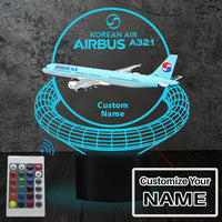 Thumbnail for Korean Air Airbus A321 Designed 3D Lamp