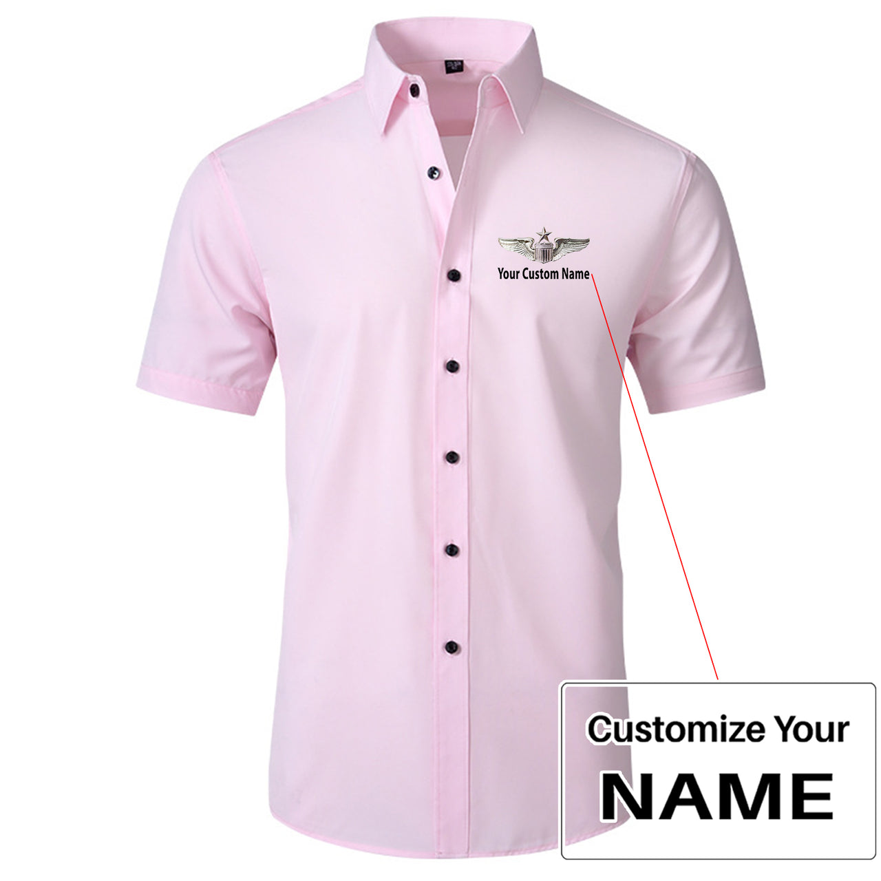 Custom Name (US Air Force & Star) Design Super Quality Short Sleeve Shirts