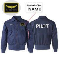 Thumbnail for Pilot & Jet Engine Designed Embroidered Patch Attachable Jackets