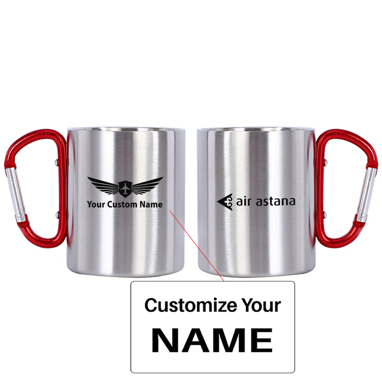 Air Astana Designed Stainless Steel Outdoors Mugs