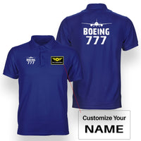 Thumbnail for Boeing 777 & Plane Designed Double Side Polo T-Shirts