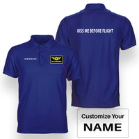 Thumbnail for KISS ME BEFORE FLIGHT Designed Double Side Polo T-Shirts