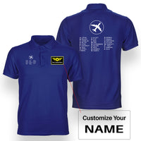Thumbnail for Aviation Alphabet 2 Designed Double Side Polo T-Shirts