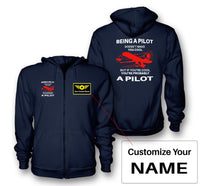 Thumbnail for If You're Cool You're Probably a Pilot Designed Zipped Hoodies