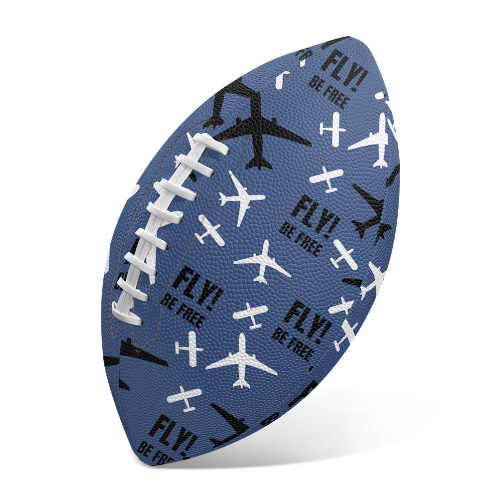Fly Be Free Blue Designed Rugby