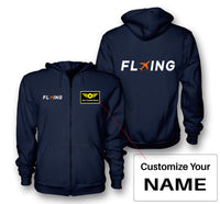 Thumbnail for Flying Designed Zipped Hoodies